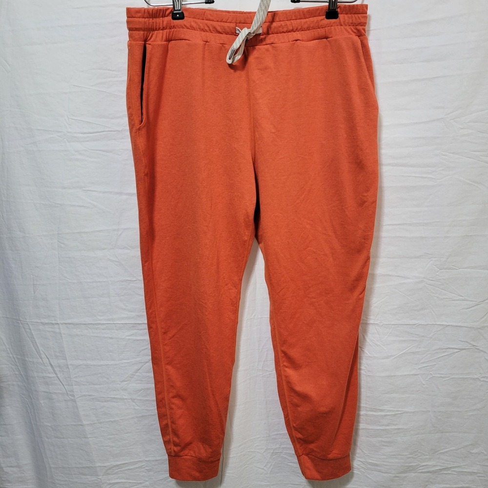 Vuori Performance Joggers Women Sz M Orange Dreamknit Pants VW303